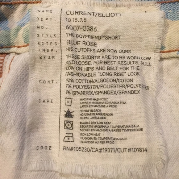 Current/Elliott blue rose the boyfriend anthro - Picture 7 of 8